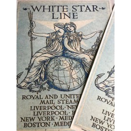 WHITE STAR LINE UNIQUE LOGO ADVERTISEMENT REPRINT