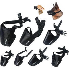 7-Pack Adjustable Dog Muzzles, Anti-Bark, Anti-Bite Dog Muzzle Set for Small, Medium, and Large Dogs