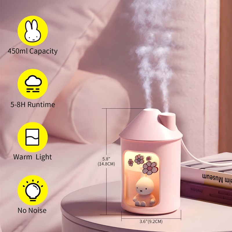 Mipow x miffy BTA700M Cool Mist Humidifier for Bedroom,Ultrasonic Quiet