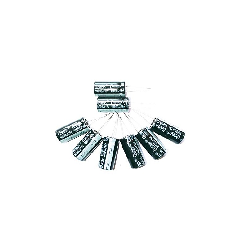 10000uF 16V 16X30mm +/-20% -25°C to +105°C 5PCS Aluminum Electrolytic