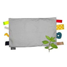 Mother Earth Pillows Weighted Sensory Lap Pad with Flax Seeds, 1.5 lbs, Refresh Herbal Blend - Plush Minky White