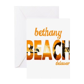 CafePress Delaware Bethany Beach Greeting Cards Folded Greeting Card Matte
