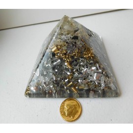Crystal Clear Large Pyramid Orgone Generator Energy Accumulator PERFECT GIFTING TOOL!!!! Made 7.83/432/528Hz Frequency with OM Chants Many Beautiful Ingredients!!