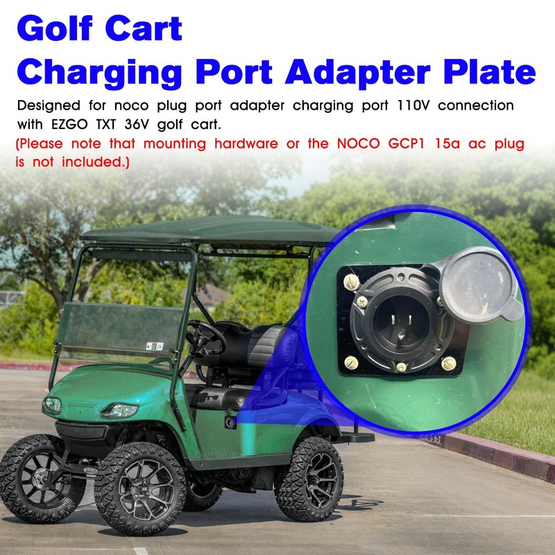 Golf Cart Charging Port Adapter Compatible with Noco GCP1 15A