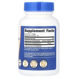 Nutricost, Vitamin K2 + Vitamin D3, 120 softgels / Nutricost (뉴트리코스트), 비타민K2 + 비타민D3, 소프트젤 120정