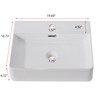 IK-YJ2601-2 Wall Mounted Bathroom Vessel Sink, 20"X 17" Wall Mount