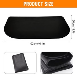 Hojalis Fireplace Mat, 102x50CM Fireproof Mat, Flame-Resistant Hearth Pad, Fiberglass HearthArea Rug, Chiminea Mat Ember Protection Mat for Indoor, Hearth, Fireplace, Fire Pit,Heaters, Stove(Black)