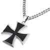 Schmuck-Checker Iron Cross Pendant Stainless Steel Silver Black German Order