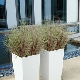 Betylifoy Artificial Grass Plants Outdoor 20 Bundles Fake Wheat Grass UV Resistant Faux Shrubs Bushes Plant Purple Green Onion Grass Artificial Greenery Tall Stems for Indoor Outdoor Office Home Decor