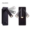 MOLUOLA LIGHTING LED Reading Wall Lights for Bedroom, Backlight Night