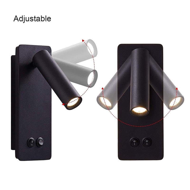 MOLUOLA LIGHTING LED Reading Wall Lights for Bedroom, Backlight Night