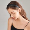 Diadema de cuero antideslizante de moda ancha para mujer, diadema