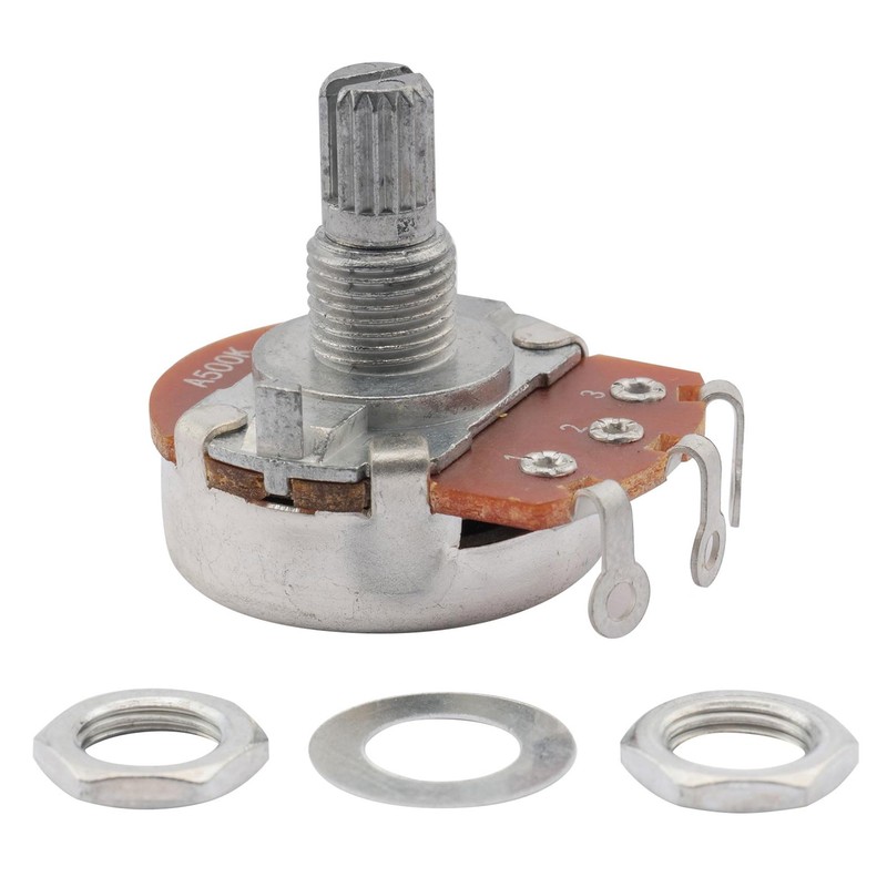 Musiclily Basic ポット500KΩ Aカーブ ミリサイズ エレキギター/ベース用(2個セット)