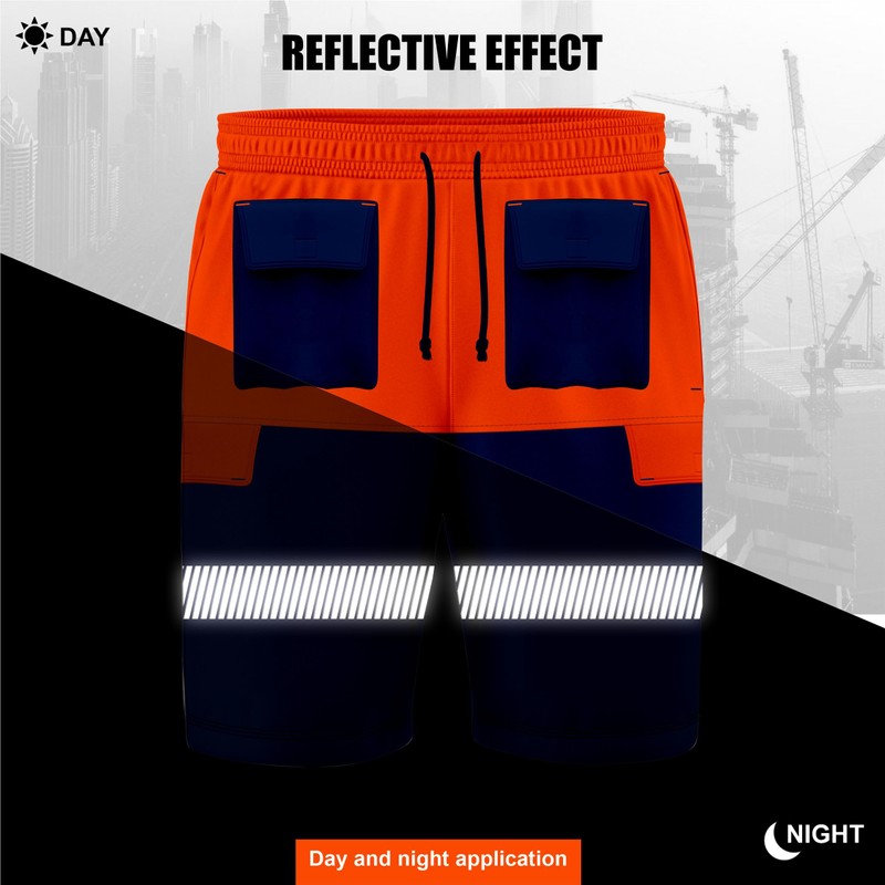 TORO ACTIVA 8 Pockets Mens Reflective High Visibility Hi Viz