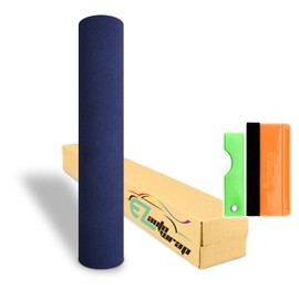 Free Tool Kit EZAUTOWRA Velvet Suede Blue Vinyl Wrap Furniture Car Sticker Decal Sheet Air Release Bubble Free Peel and Stick Self Adhesive Stretch - 12"X53" (1FT X 4.4FT)