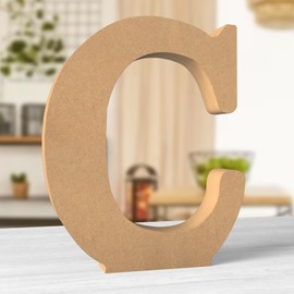 Aruatu 12 Inch Balsa Wooden Letters Unfinished Wood Letters for Wall Decor Decorative Standing Letters Large Letters for Wall Decoration for Craft Home Party Projects (C)