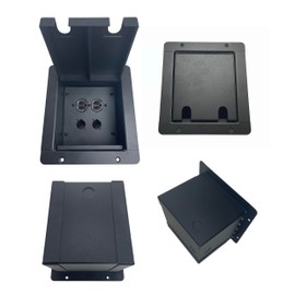 ProCraft Pro Audio Recessed Floor Pocket Box. Loaded AC Duplex and PrePunched for 2 "D" XLR's Made in the USA