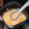 2 Pcs Magic Flat Manual Hand Whisk Stainless Steel Egg