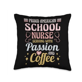 Campus Healthcare School Clinic School Nursing Proud Nurse School Health Advocate Throw Pillow, 16x16, Multicolor
