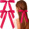 YALOJE 2pcs Large Bows Hair Clip, Long Tail Double Layer