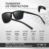 TURBOPEP Square Polarized Sunglasses for Men and Women Lightweight Frame