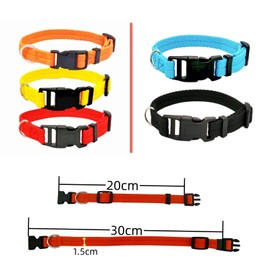 FENGZIZH Fashionable True Love Dog Collar for Small Dogs, Adjustable Durable Nylon Puppy Collar with Safety Locking Buckle(3pcs,Red+Orange+Yellow)