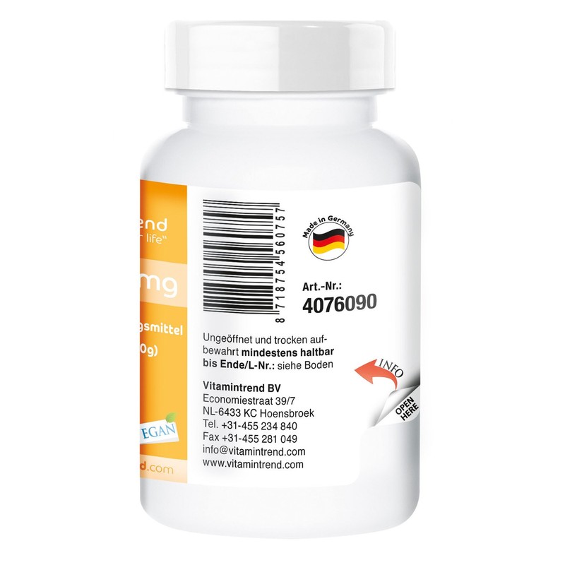 L-Glutathione 500 mg – Reduced – 90 Tablets – Vegan