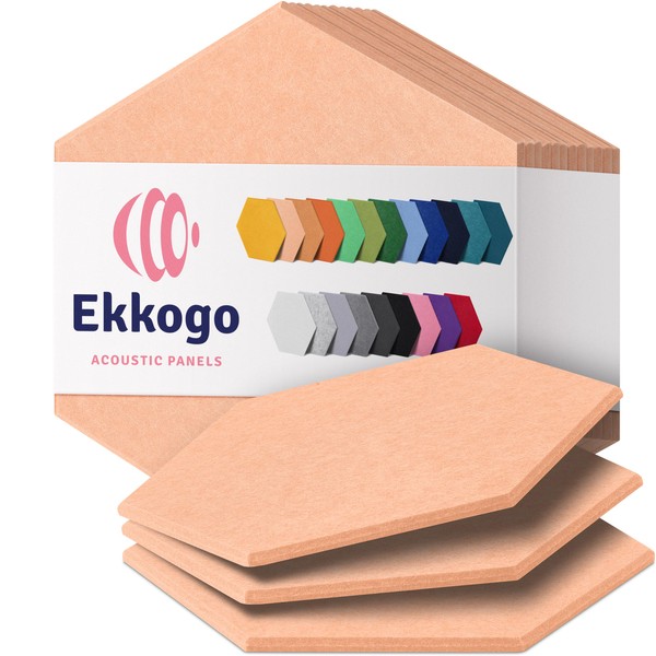 Ekkogo Ekkogo Acoustic Panels 12-Pack Soundproof Wall Panels 12"X10.4"X0.4" Sound