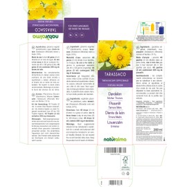Dandelion (Taraxacum officinale) Roots and Leaves Alcohol-Free Mother Tincture Naturalma Liquid Extract Drops 200 ml Dietary Supplement Vegan