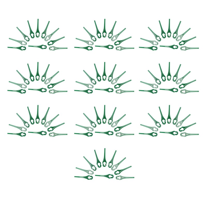 100pcs Plastic Grass Trimmer Blades Lawn Mower Replacement Cutting Blades