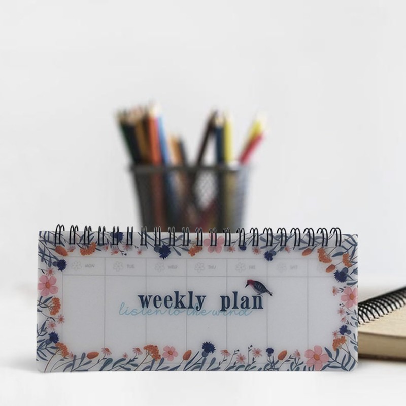 Wirebound Undated Weekly Planner Scheduler Weekly Planning Notepad Landscape -