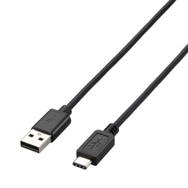 エレコム USBケーブル Type C (USB A to USB C) 2.0m USB2.0準拠 3A出力 最大480Mbps ブラック U2C-AC20BK