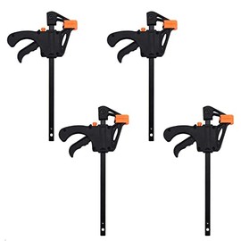 4 Pcs F Clamp Clip Bar Grip Quick Ratchet Release Squeeze Clamps Tools for Woodworking Set