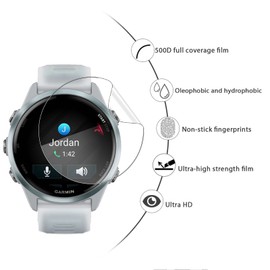 KUSINHOKA Pack of 3 Screen Protectors Compatible with Garmin Forerunner 570 42 mm, [Anti-Scratch] Soft TPU Screen Protector, Full Coverage HD Clear Anti-Fingerprint Film for Forerunner 570