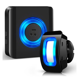 Outdoor Motion Sensor with Bell Continuity Sensor Indoor Wireless Doorbell - 58 Ringtones Driveway Alarm Set with Flashing for Homes, Shops, Offices, Factories