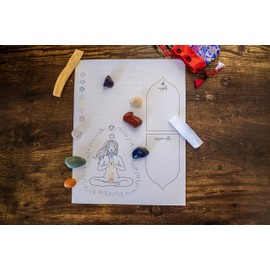Reiki Distant Session Chakra Healing Board | Physical Printed 8.5" x 11" inches Crystal Healing Meditation Pack of 50
