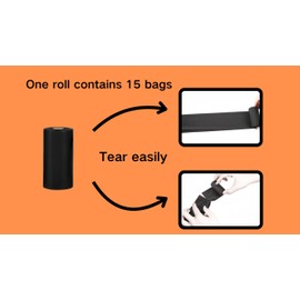 Cwyza Biodegradable Dog Waste Bags, Extra Thick and Leak-Proof Poop Bags for Dogs,3 Pack of 15(Black, 45 Count)