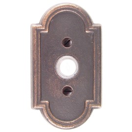 Emtek 2411 4-1/2" Height #11 Style Bronze Lighted Doorbell Rosette from the Lost, Medium Bronze