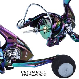 Sougayilang Colorful Fishing Reel 13+1BB Ultra Smooth Powerful and Lightweight Spinning Reel with CNC Graphite Line Management Frame for Freshwater Fishing-10