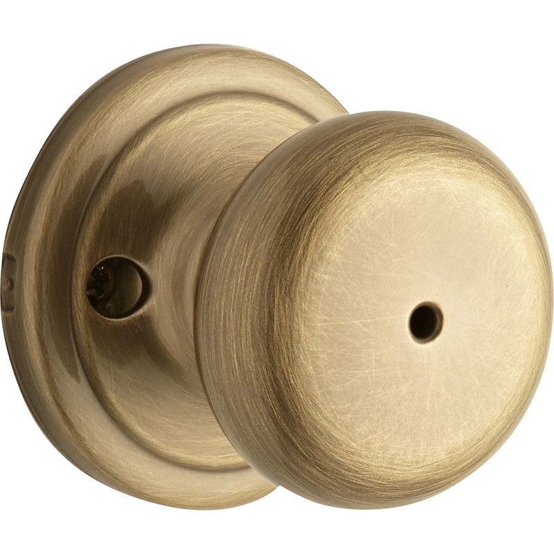 Kwikset Signature Series 97300-828 Antique Brass Juno Bed & Bath