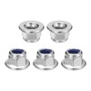 TA-VIGOR 100Pcs M5 x 0.8mm Flange Lock Nuts, Stainless Steel