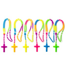 YQZIYOU 6 PCS Rosary Beads Catholic - Confirmation Gifts for Teenage Girl, Colored Silicone Rosary Beads, Children Rosary, Soft and Safe Rosary Beads Catholic, Gifts for Girl