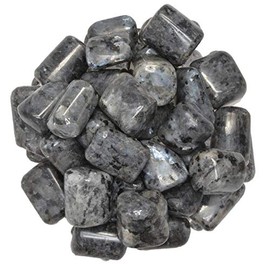 Hypnotic Gems: 12 pcs Hand Polished Larvikite Stones from India - Polished Gemstone Tumbled Rocks for Jewelry Making, Crystal Healing, Reiki, Wicca, Art and Craft Projects and More!