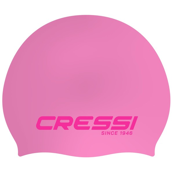 Cressi Ricky Jr Swim Cap - Junior Unisex Swimming Cap, Pink/Pink, One Size