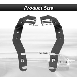 ROMELACK Upper LED Light Pods Brackets Ditch Hood Mount Bracket Compatible with Toyota Tacoma 2016-2023 (Black)