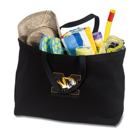 Broad Bay Jumbo Mizzou Tote Bag or Large Canvas University of Missouri Shopping Bag