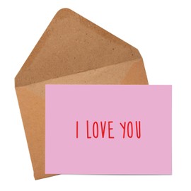 PILUVI THE LABEL Special Postcard, Valentine's Day Card, Love Card, I Love You, I Love You, Pink Greeting Card