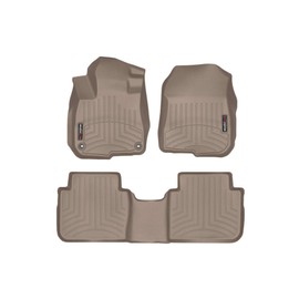 WeatherTech Custom Fit FloorLiners for Honda CR-V Hybrid, CR-V - 1st & 2nd Row (451110-1-2), Tan