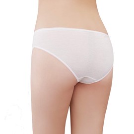 Husviuxin Women’s Disposable Underwear for Travel-Hospital Stays- 100% Cotton Panties White(10pk) (Large 42-46 inch Hips)