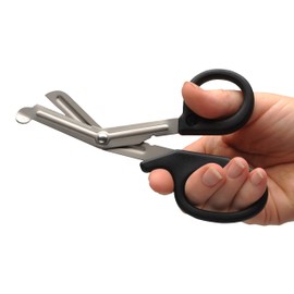 ADC 320 Medicut EMT Shears, Medical Grade, Stainless Steel, Traditional 7.25" Length, Black